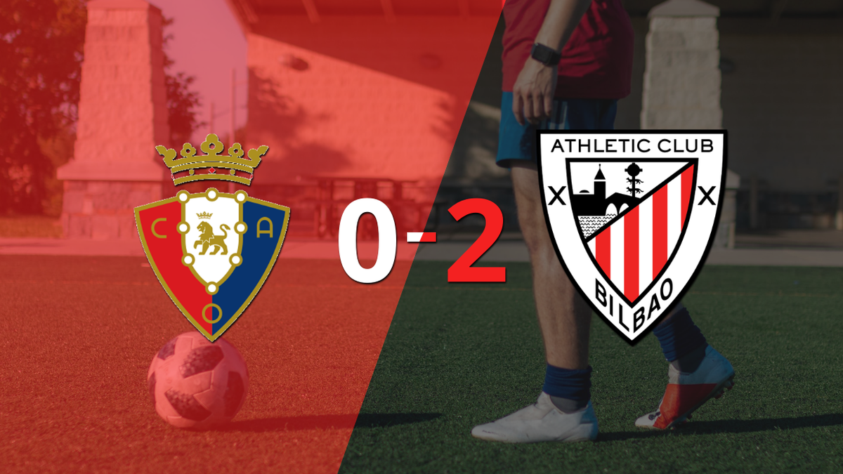 Athletic Bilbao fue superior y venció por dos goles a Osasuna en el