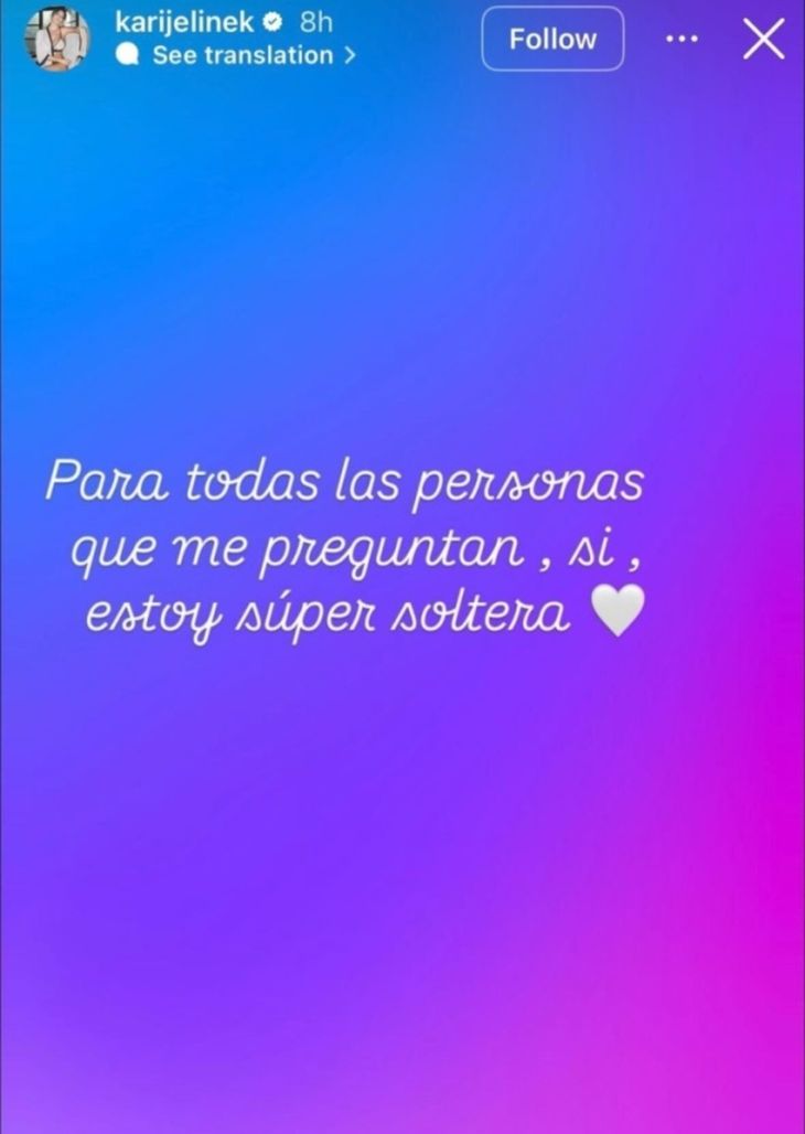 The post that Karina Jelinek wrote on Instagram. The post that Karina Jelinek wrote on Instagram.