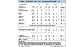 Menor área de trigo en el Sudeste