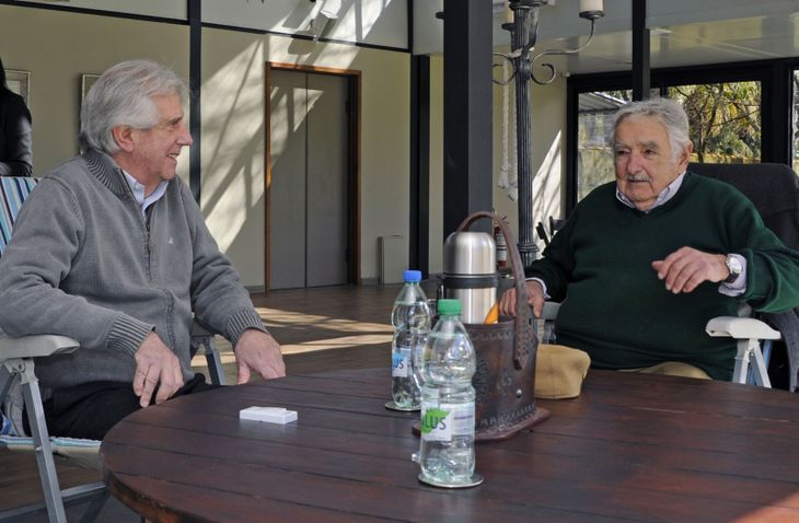 Tabaré Vázquez y José Pepe Mujica, los dos expresidentes del Frente Amplio. (Foto: Uruguay Presidencia)