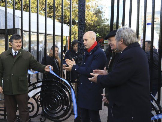 El Presidente de la Soc. Rural Argentina, Daniel Pellegrina junto al Jefe de Gobierno de la Cdad. de Bs. As., Horacio Rodriguez Larreta.