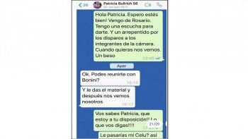 El intercambio de mensajes entre DAlessio y Bullrich.