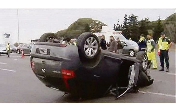 volcado. El conductor tenía 2,24 gramos de alcohol en la sangre.
