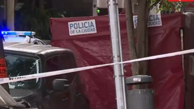 La escena del delito en Palermo, tras la intervención de la Policía de la Ciudad.