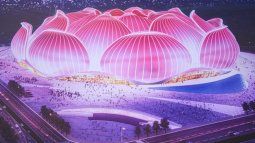 La maqueta del magestuoso estadio que Shanghái comenzó a construir para los eSports. Su costo rondará los u$s 900 millones.