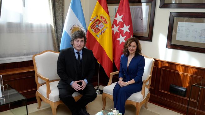 Javier Milei mantiene una reunión con Isabel Díaz Ayuso.