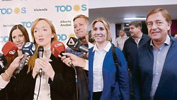 Protagonistas. Anabel F. Sagasti, candidata a gobernadora de Mendoza (izquierda). Rodolfo Suarez, el postulante de Cambia Mendoza (derecha).