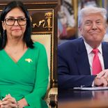 Desde La Haya, Delcy Rodríguez defendió la soberanía venezolana luego de que Donald Trump volviera a deslizar públicamente la idea de incorporar al país caribeño como parte de EEUU. Desde La Haya, Delcy Rodríguez defendió la soberanía venezolana luego de que Donald Trump volviera a deslizar públicamente la idea de incorporar al país caribeño como parte de EEUU.