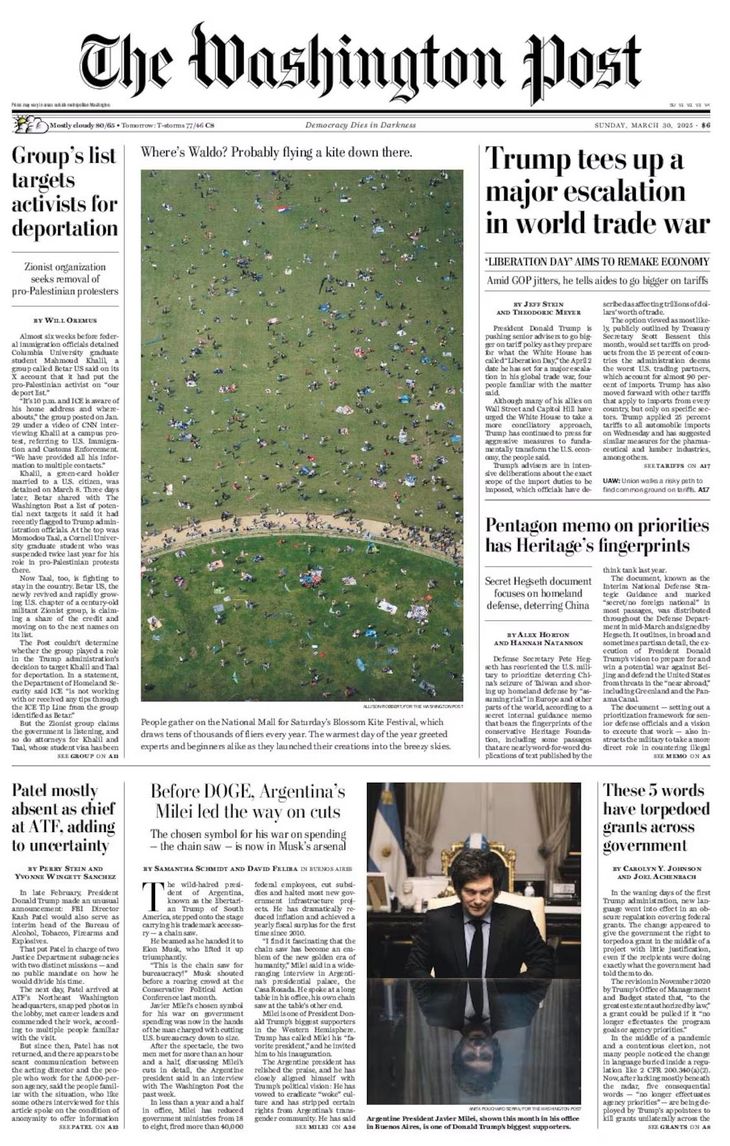 El Presidente, otra vez figura en los medios internacionales por la motosierra. El Presidente, otra vez figura en los medios internacionales por la motosierra.