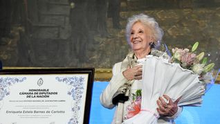Estela de Carlotto, durante un reconocimiento en la Cámara de Diputados en el 2021.