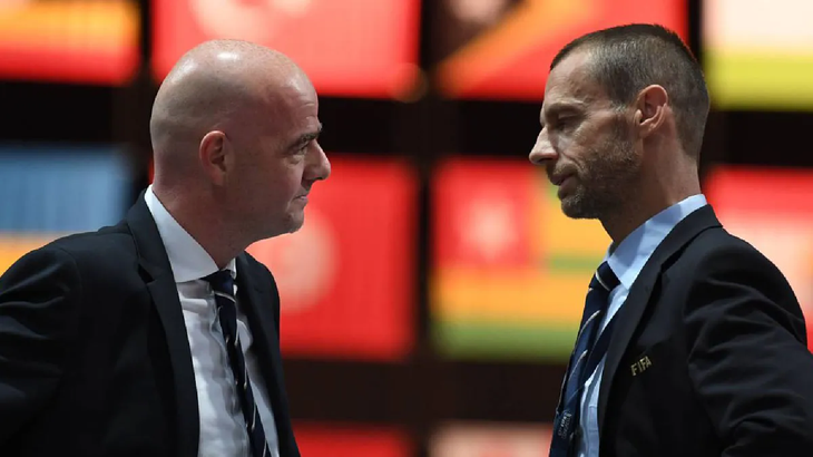 Gianni Infantino vs Aleksander Ceferin, presidente de la UEFA.