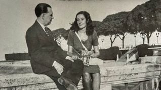 Jorge Luis Borges y Estela Canto en octubre de 1945.