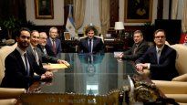 El Presidente recibió en Casa Rosada a las autoridades del Centro SimonWiesenthal días atrás.&nbsp;