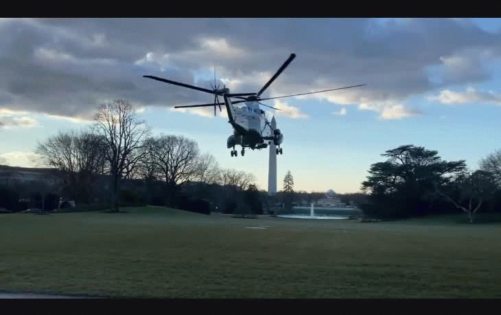 Donald Trump abandonó la Casa Blanca en helicóptero.