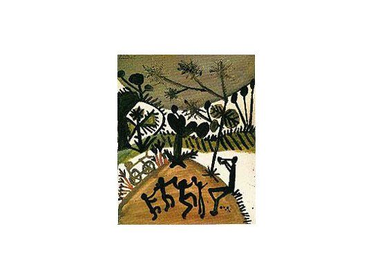 Danza del malagueño Pablo Picasso (Óleo sobre tela. 100 x 81 cm).