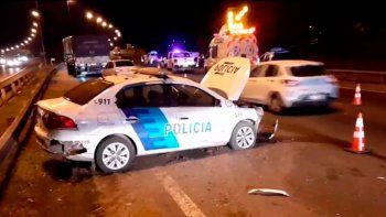 Nueva persecución y choque en Panamericana: dos policías heridos