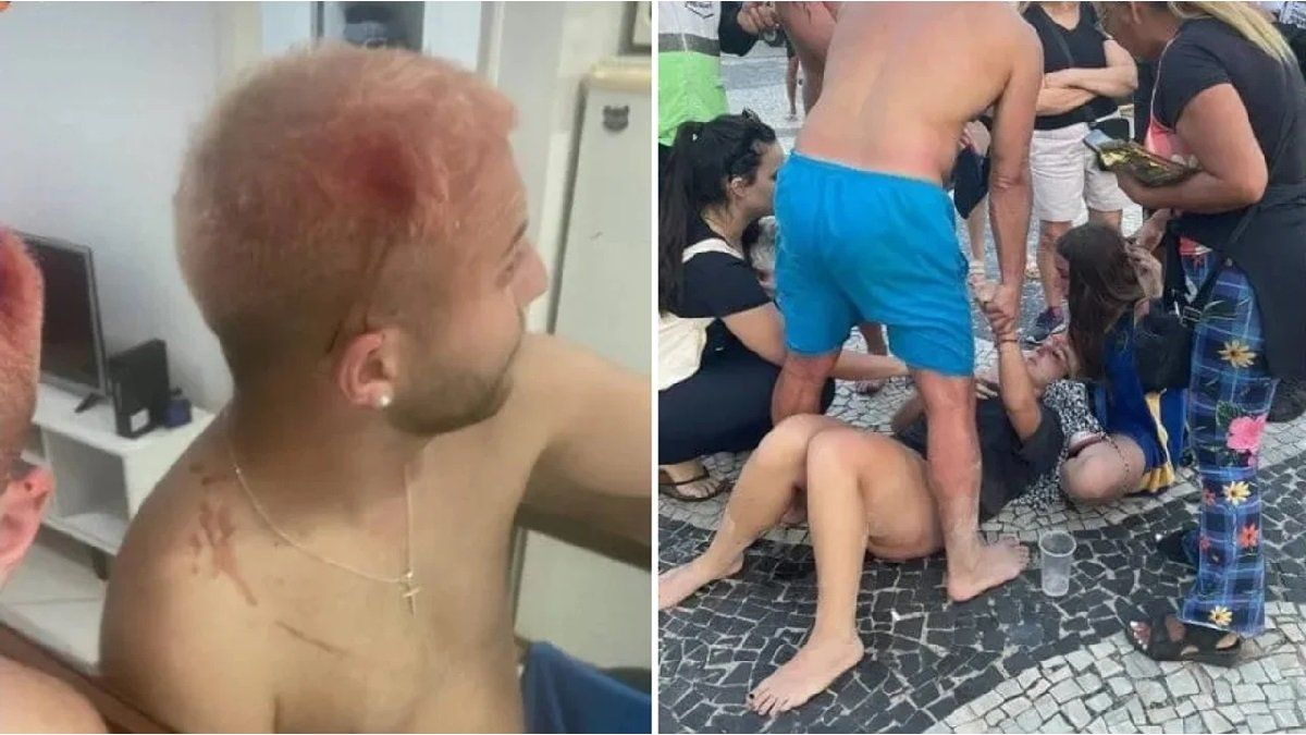Fluminense fans attacked a group from Boca in Copacabana and there were injuries