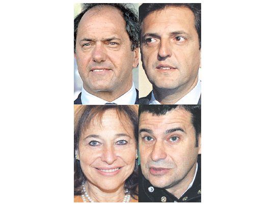Daniel Scioli, Sergio Massa, Susan Segal y Miguel Galuccio