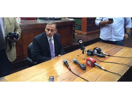 El juez Gastón Mercau brindó una conferencia de prensa