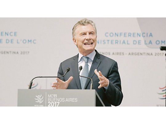 Apertura. Macri habló para dar inicio a las actividades que continuarán hasta el jueves y destacó el “logro” argentino de ser sede del encuentro.
