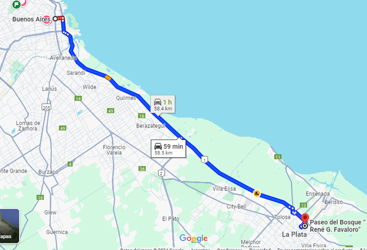 The highway is the fastest way to get to La Plata The highway is the fastest way to get to La Plata