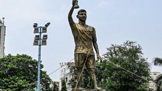 En India retiraron la estatua de Lionel Messi de 21 metros: los motivos En India retiraron la estatua de Lionel Messi de 21 metros: los motivos