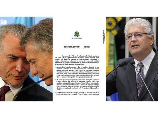 La prensa brasileña deslizó que Michel Temer protege a Mauricio Macri con la dilación en la entrega de información sobre las offshore vinculadas al Presidente y su familia. El parlamentario Roberto Requião, del Partido del Movimento Democrático Brasileño, presentó un pedido de informes.
