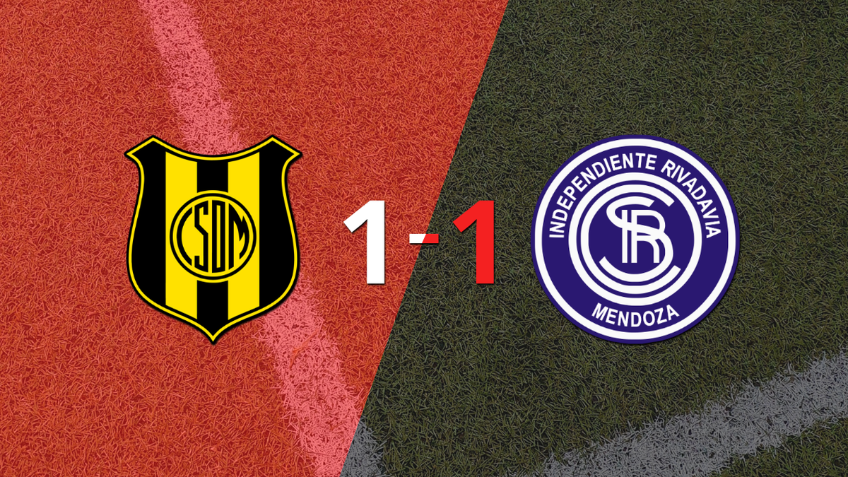Dep. Madryn couldn’t at home against Independiente Mdz.  and they tied 1-1