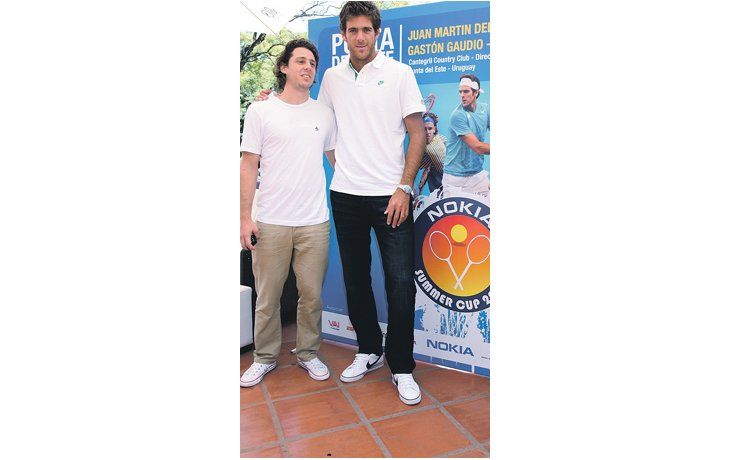 Gaudio y Del Potro, dos de las grandes estrellas que estarán en Punta del Este. El tandilense apuesta a prepararse fuerte de cara al Abierto de Australia.