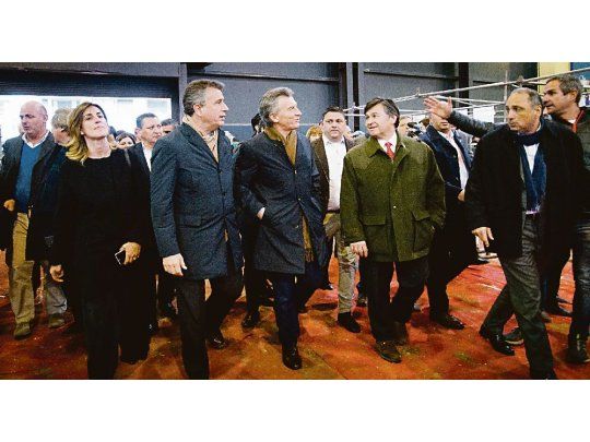 Exprés. Así fue la visita de Mauricio Macri a La Rural, que no asistirá al tradicional acto inaugural.