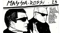 Sergio Massa y Agustín Rossi, parodiando el álbum de Goo de Sonic Youth.