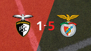 benfica le paso por encima a portimonense con doblete de petar musa