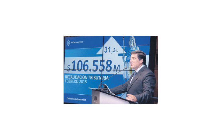 El titular de la AFIP, Ricardo Echegaray, dijo que los ingresos tributarios en el primer trimestre del año aumentaron el 30 %.