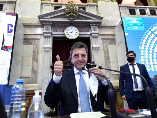 Sergio Massa retomó la dirección de la sesión.