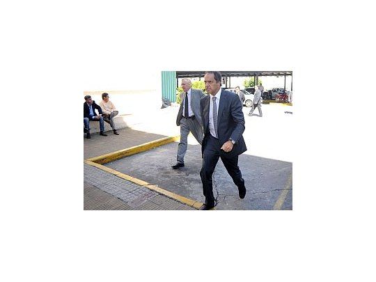Daniel Scioli estuvo en la Casa Rosada para coordinar los actos del jueves en apoyo al Gobierno nacional.