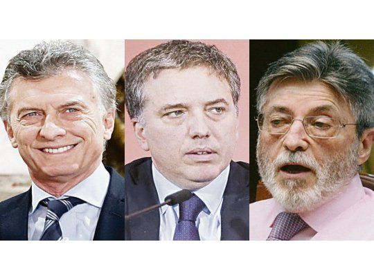 Mauricio Macri, Nicolás Dujovne y Alberto Abad.