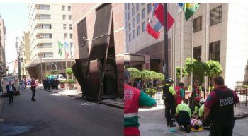 La explosión se dio en el hotel de Moreno y Piedras (Foto Twitter @EmergenciasBA)