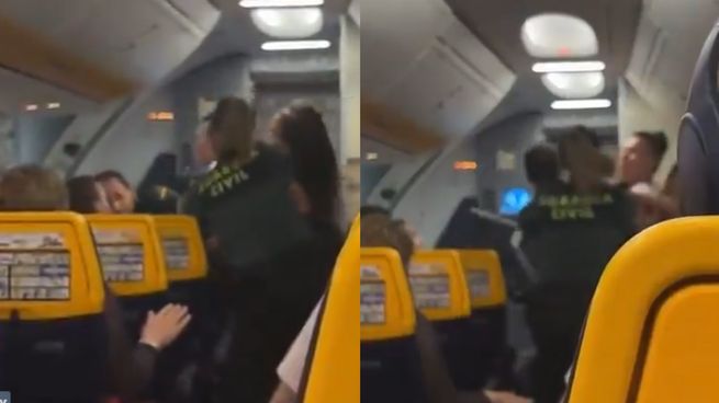 La luchadora de MMA Sinead Kavanagh fue reducida tras agredir a dos guardias civiles dentro de un vuelo que debía despegar desde Gran Canaria.