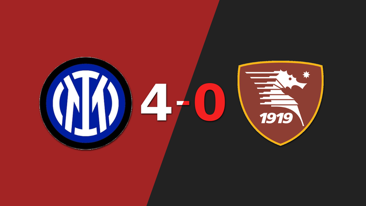 Salernitana fue superado fácilmente y cayó 4-0 contra Inter