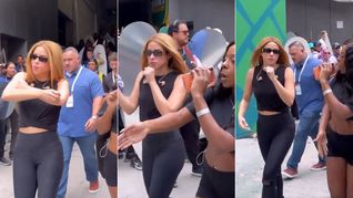 Los preparativos de la cantante colombiana para el Mundial.&nbsp;