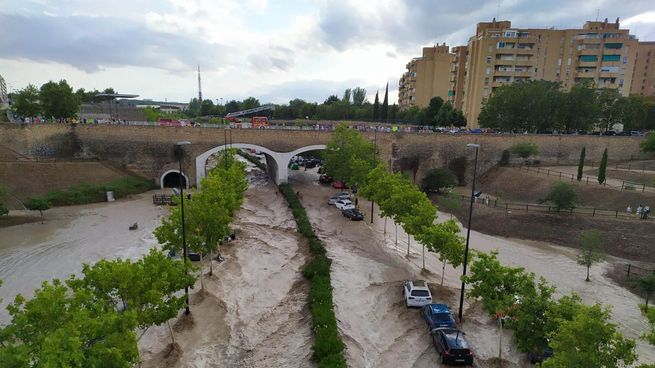 Inundaciones en Zaragoza, España