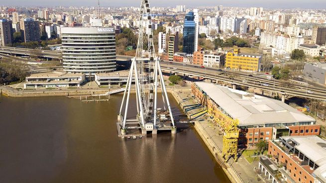 Puerto Madero sumará una noria de más de 80 metros en el Dique 1, con vistas panorámicas al skyline porteño, el Río de la Plata y la Reserva Ecológica