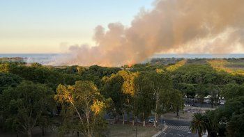Se reactivó el incendio en la Reserva Ecológica de la Ciudad de Buenos Aires.