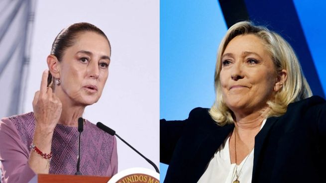 Claudia Sheinabum le responde a Marie Le Pen sobre mexicanización de los cárteles en Francia.