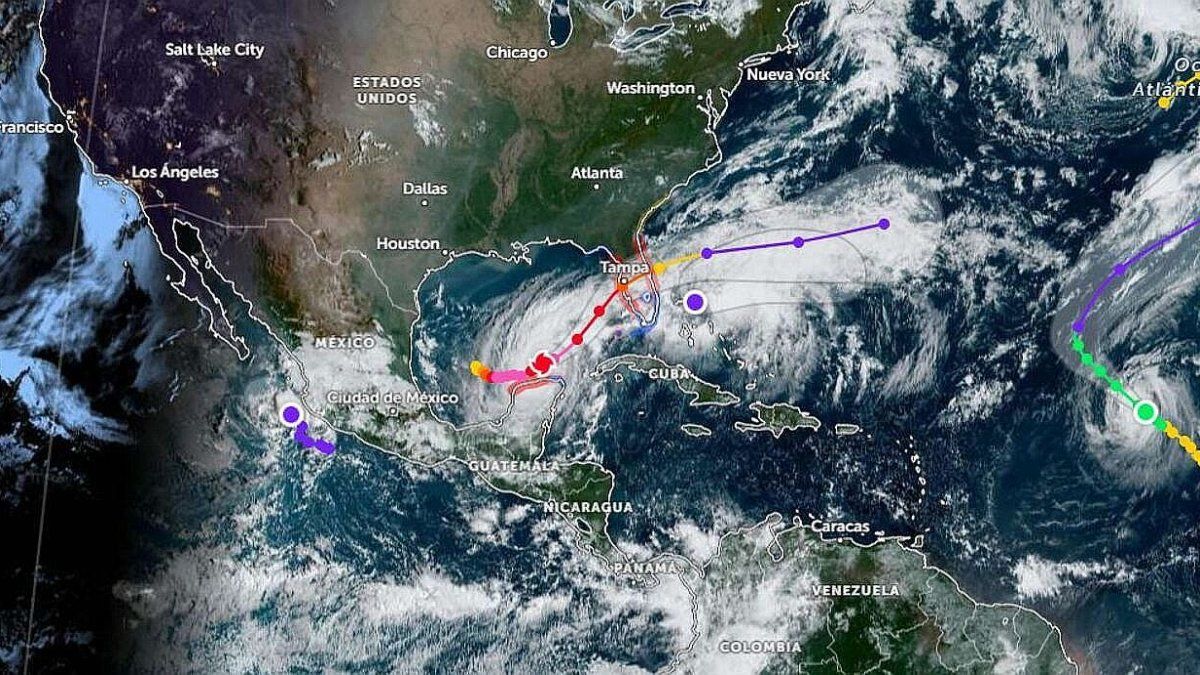 Hurricane Milton dropped to category 4 although it continues to advance strongly