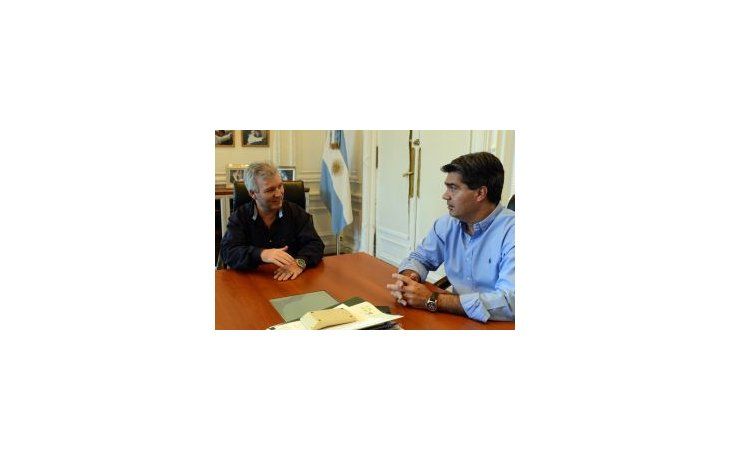 ámbito.com | Capitanich y Sánchez durante una reunión mantenida en el despacho del jefe de Gabinete días después de asumir el cargo.