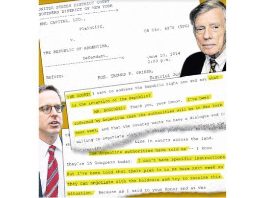 En la transcripción oficial de la audiencia del miércoles pasado ante el juez Thomas Griesa, Carmine Boccuzzi, uno de los abogados que representan al país en el juicio contra los fondos buitre, le planteó al magistrado que el Gobierno enviaría una misión a Nueva York para comenzar a negociar. El juez preguntó de manera concreta ¿cuál era la intención de la República?