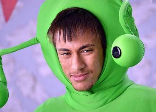 Neymar se disfrazó para una publicidad de helados.