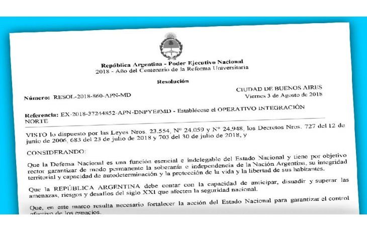 ámbito.com | Ordenes. El gobierno dispuso ayer el comiendo del desplazamiento de tropas al norte par atareas de apoyo logísticco y adiestramiento.