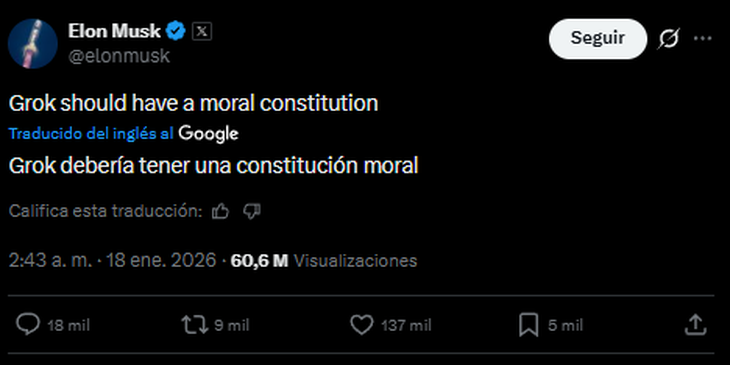 Musk, Grok y Musk, Grok y